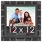 12x12 Wide Bamboo Picture Frame with UV-Resistant Acrylic & Acid Free Backing, Available in 4 Finishes - Brown, Black, Silver, and Natural